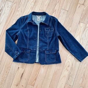 L.L. Bean Jean Jacket, Women's Size L, Color: Denim.